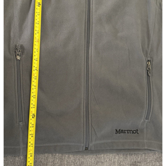 Marmot Vest Men Iron Gray Rocklin Fleece Full Zip Size Large (Logo) - Picture 4 of 8